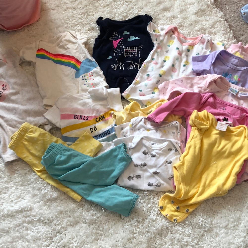 0-3 month baby girl clothes assorted lot